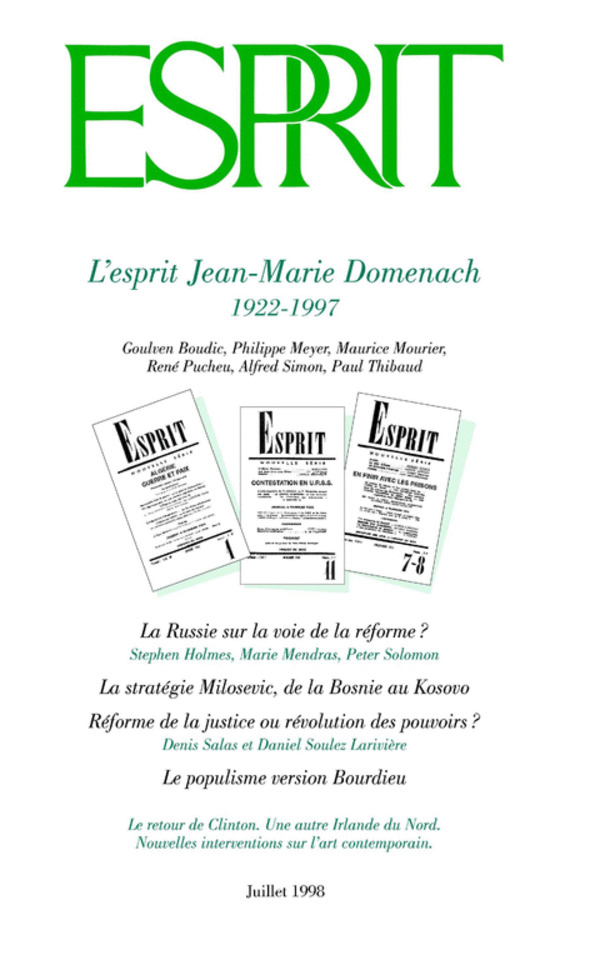 L’esprit Jean-Marie Domenach (1922-1997)