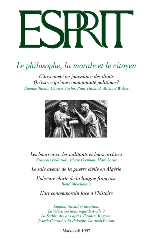 Le philosophe, la morale et le citoyen
