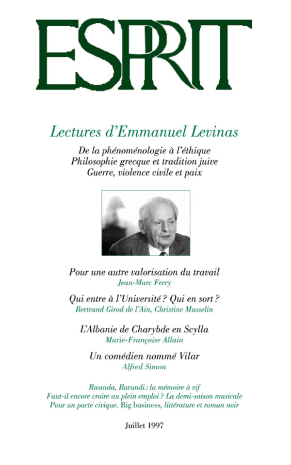 Lectures d’Emmanuel Levinas