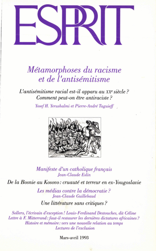 Métamorphoses du racisme et de l’antisémitisme