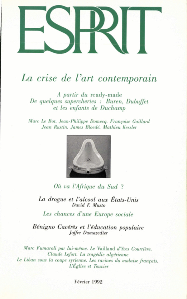 La crise de l’art contemporain