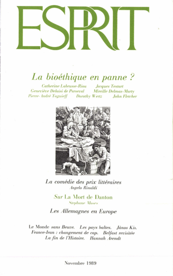 La bioéthique en panne ?
