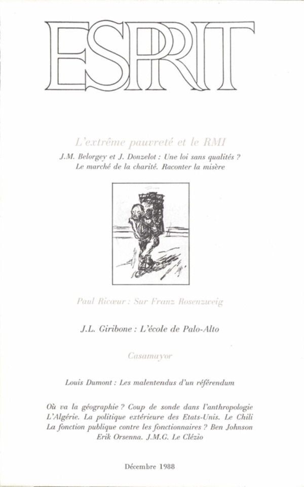 L’extrême pauvreté et le RMI