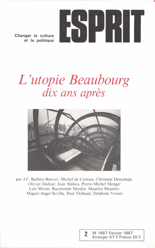 L’utopie Beaubourg dix ans après