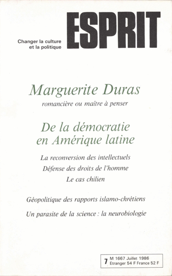 MARGUERITE DURAS, ROMANCIERE OU MAITRE A PENSER ?