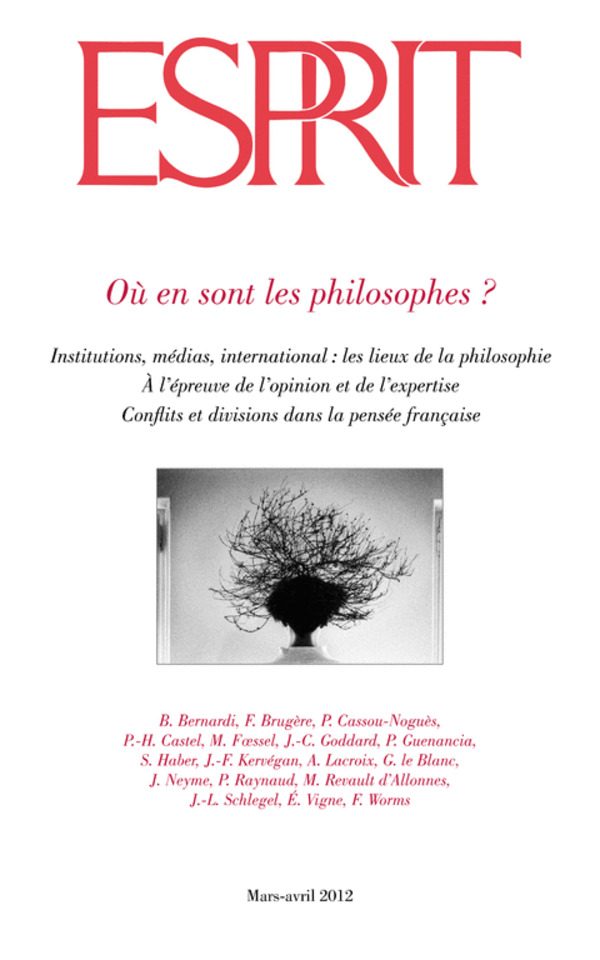 Où en sont les philosophes?