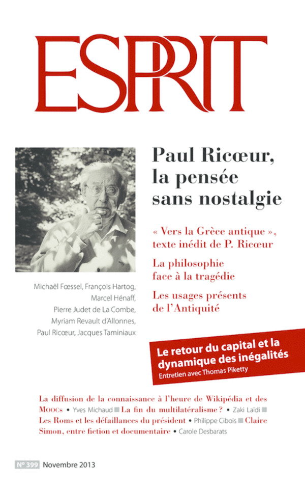 Paul Ricœur, la pensée sans nostalgie