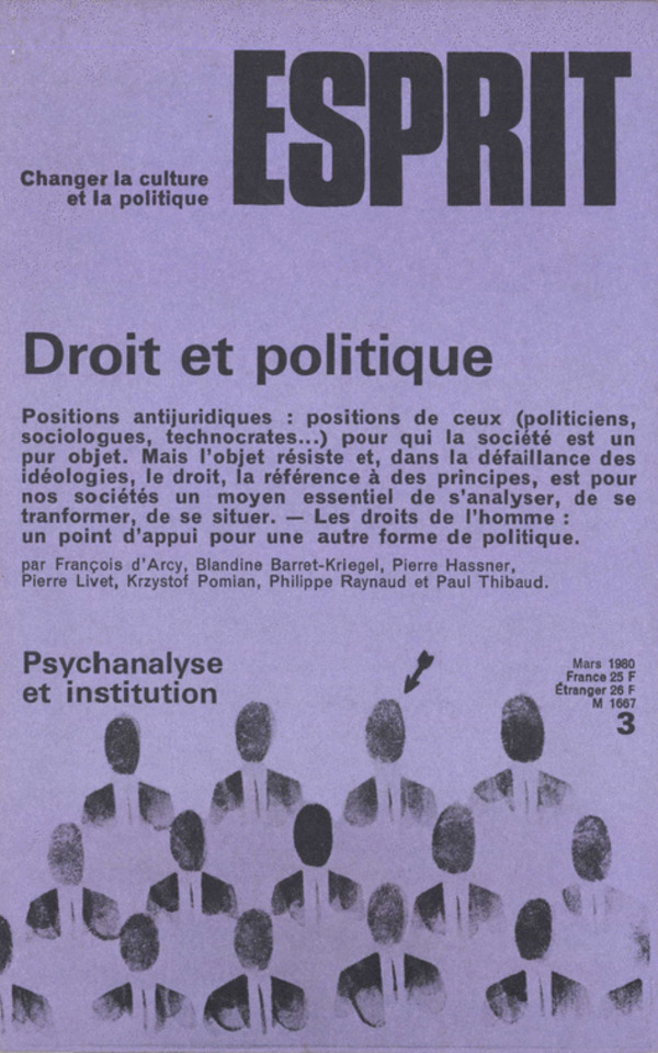 DROIT ET POLITIQUE