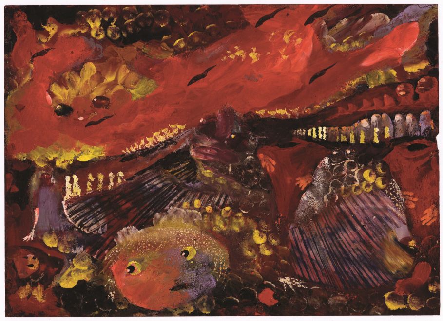 Eugen Gabritschevsky. Sans titre, 1942, Gouache sur papier, 21x29, 5 cm © Galerie Chave, Vence