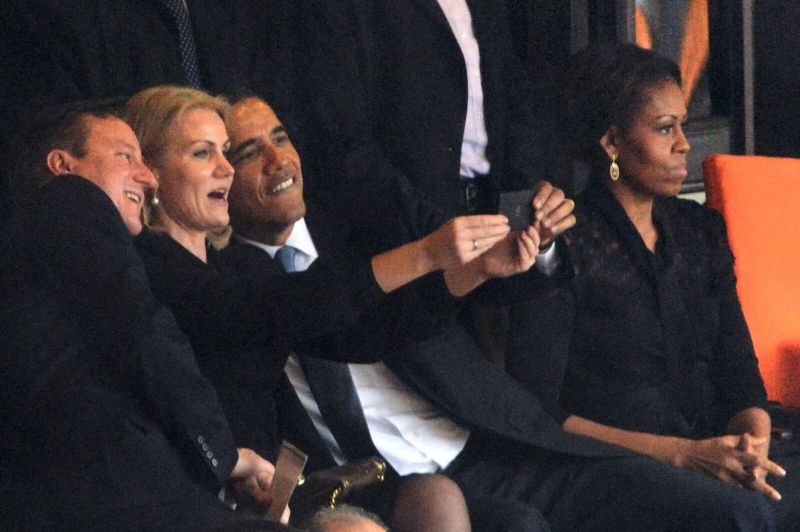 Barack Obama selfie with Danish Prime Minister Courtesy ROBERTO SCHMIDT/AFP/Getty Image Barack Obama selfie with Danish Prime Minister Courtesy ROBERTO SCHMIDT/AFP/Getty Image