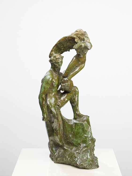 Auguste Rodin, The Hero (Man and His Genius), around 1896, casting 1900, Bronze, 39.5 x 16.5 x 17.5 cm, Staatliche Museen zu Berlin, Nationalgalerie © Nationalgalerie – Staatliche Museen zu Berlin / Andres Kilger 