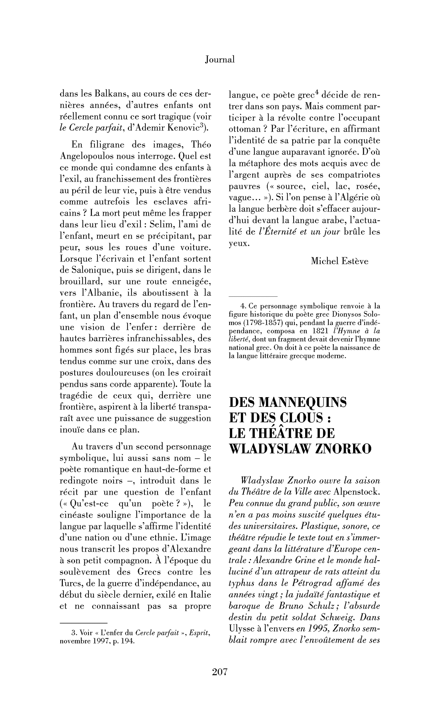 Des mannequins et des clous : le théâtre de Wladyslaw Znorko