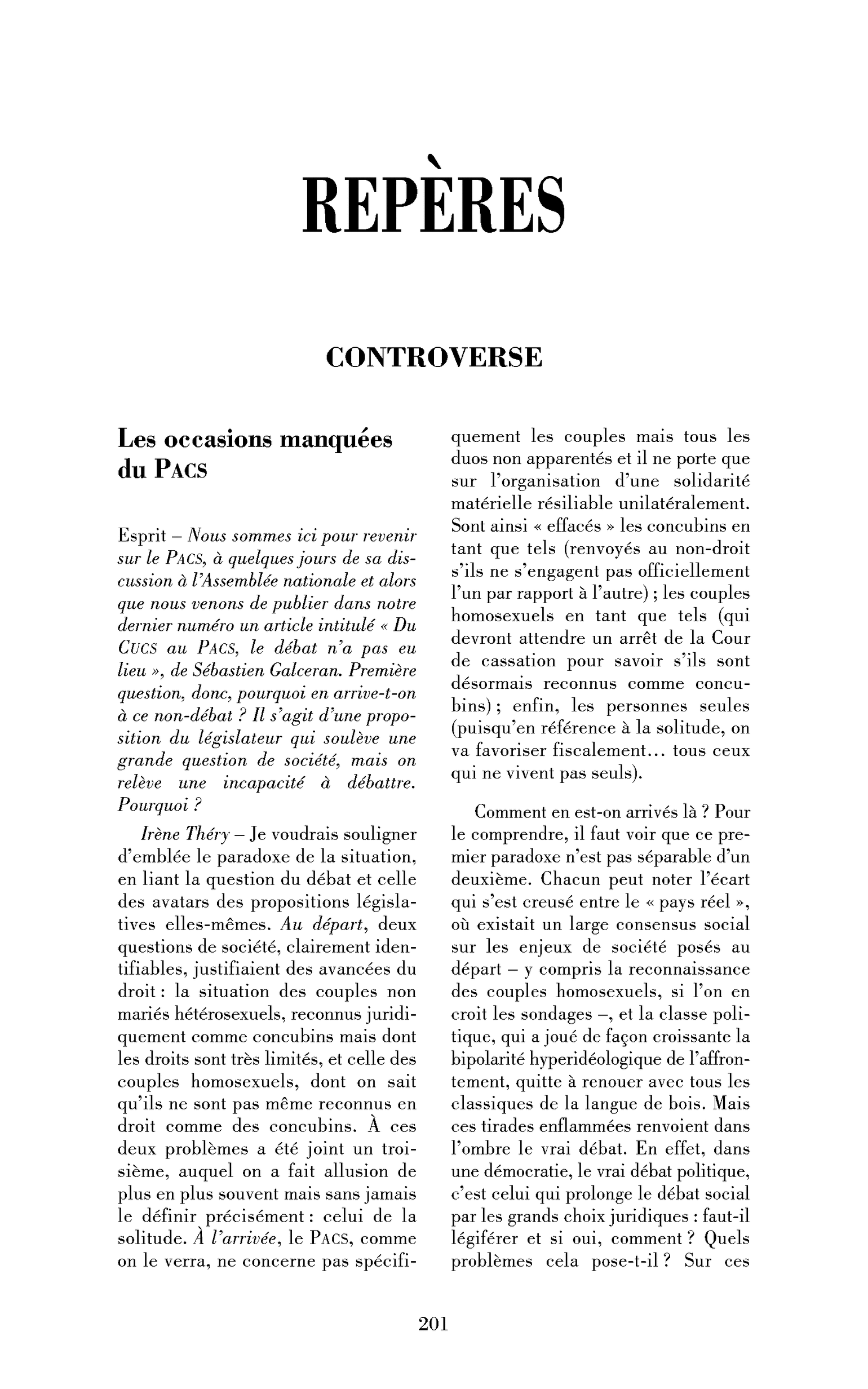 Les occasions manquées du PACS