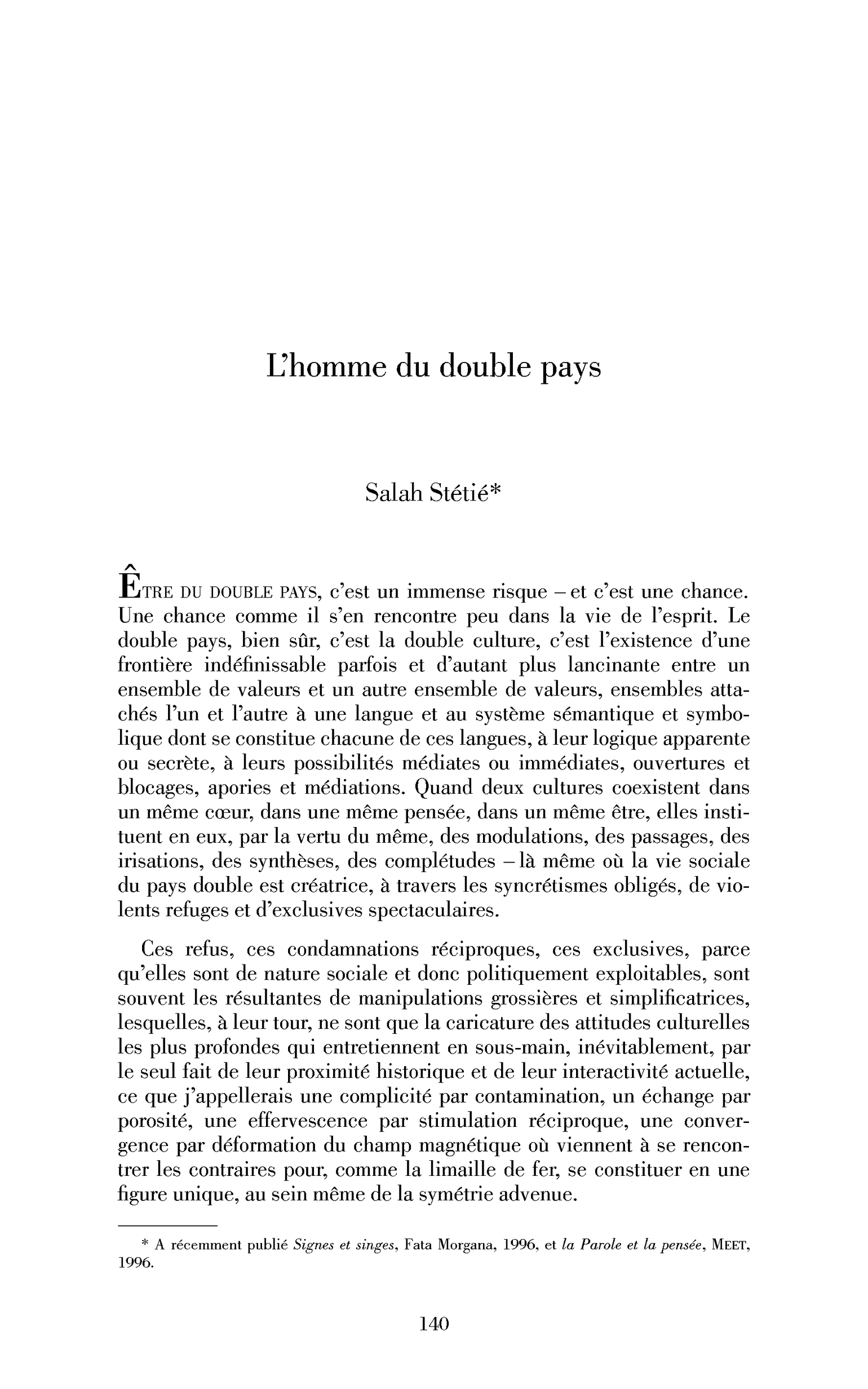 L’homme du double pays