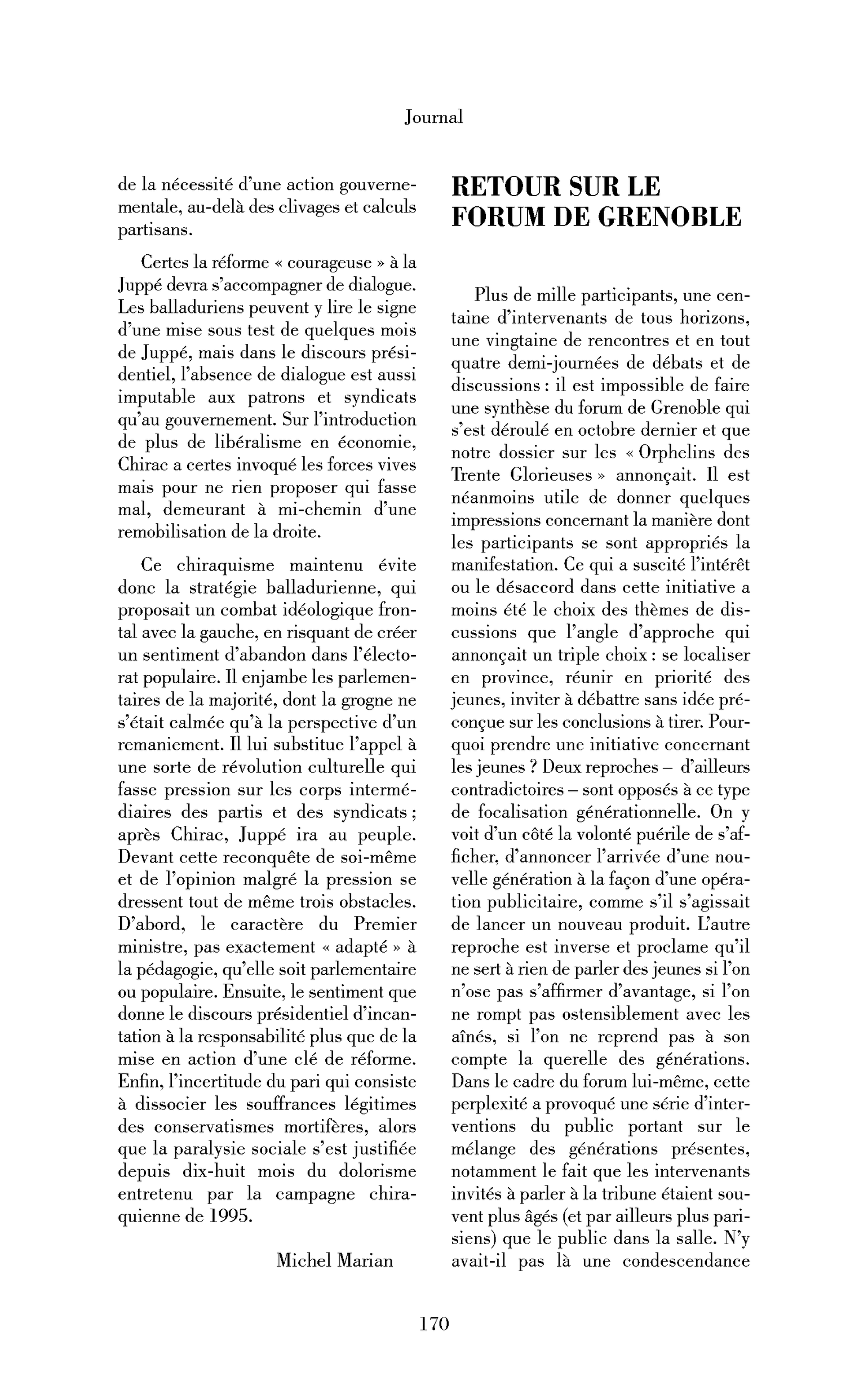 Retour sur le Forum de Grenoble