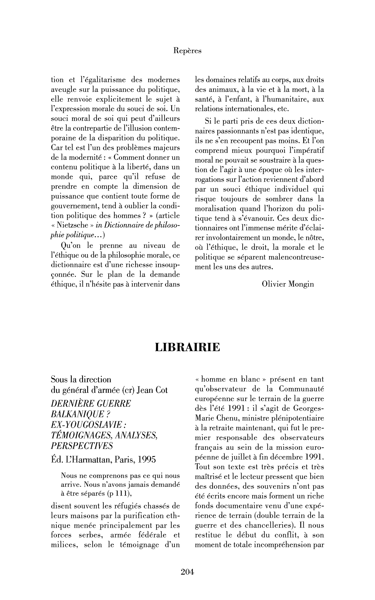 Jean Cot (dir.), Dernière guerre balkanique ?