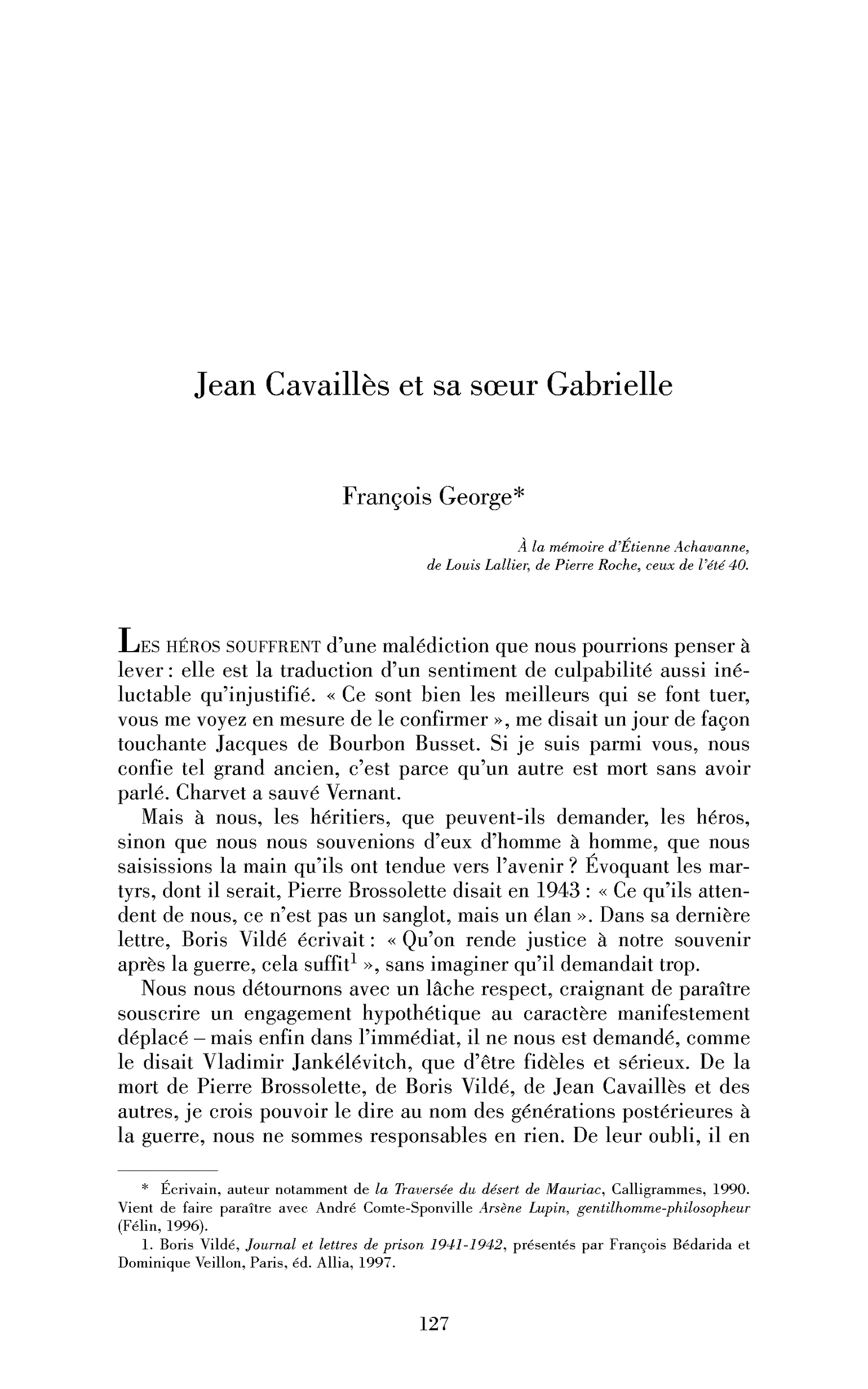 Jean Cavaillès et sa sœur Gabrielle