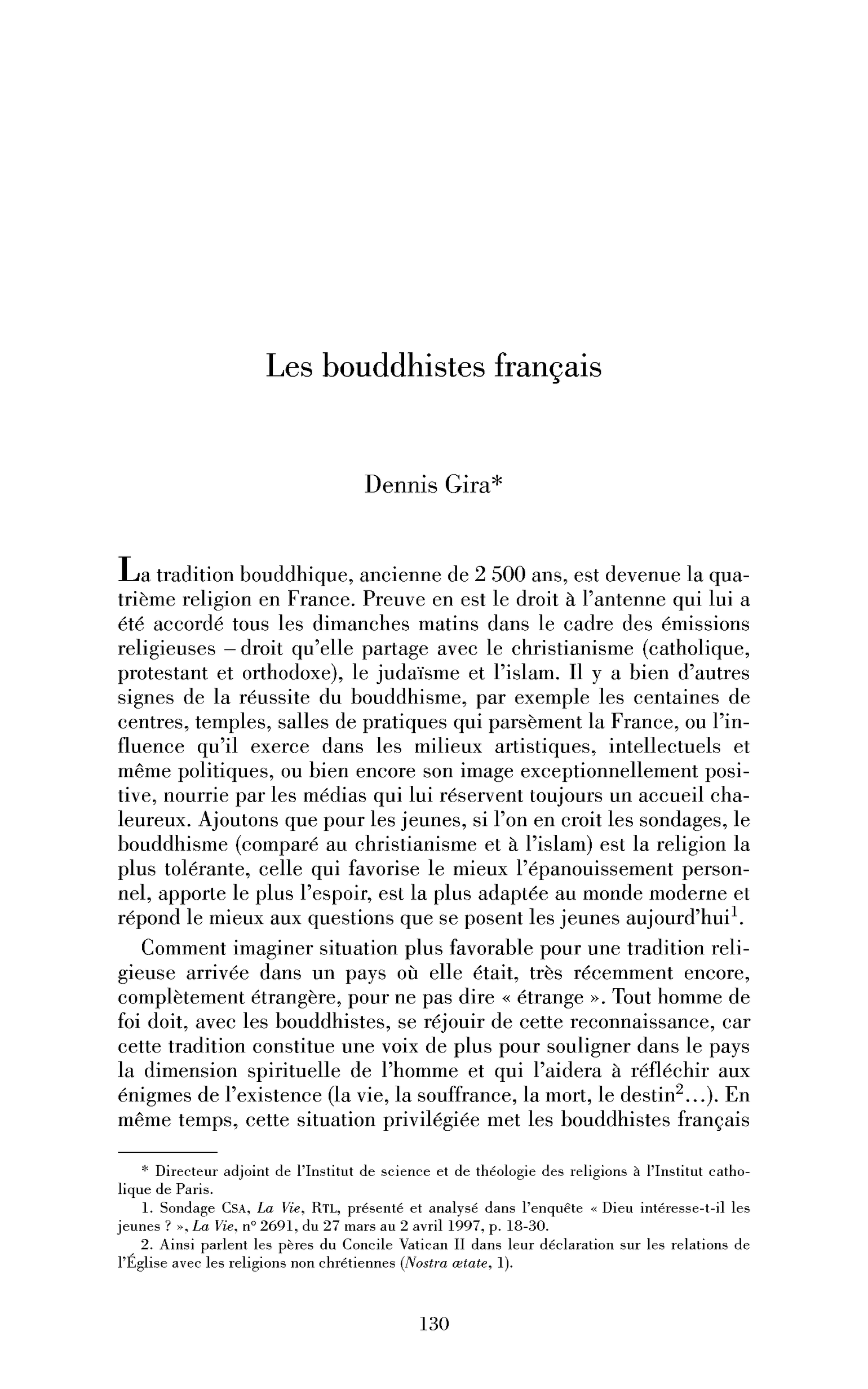 Les bouddhistes français