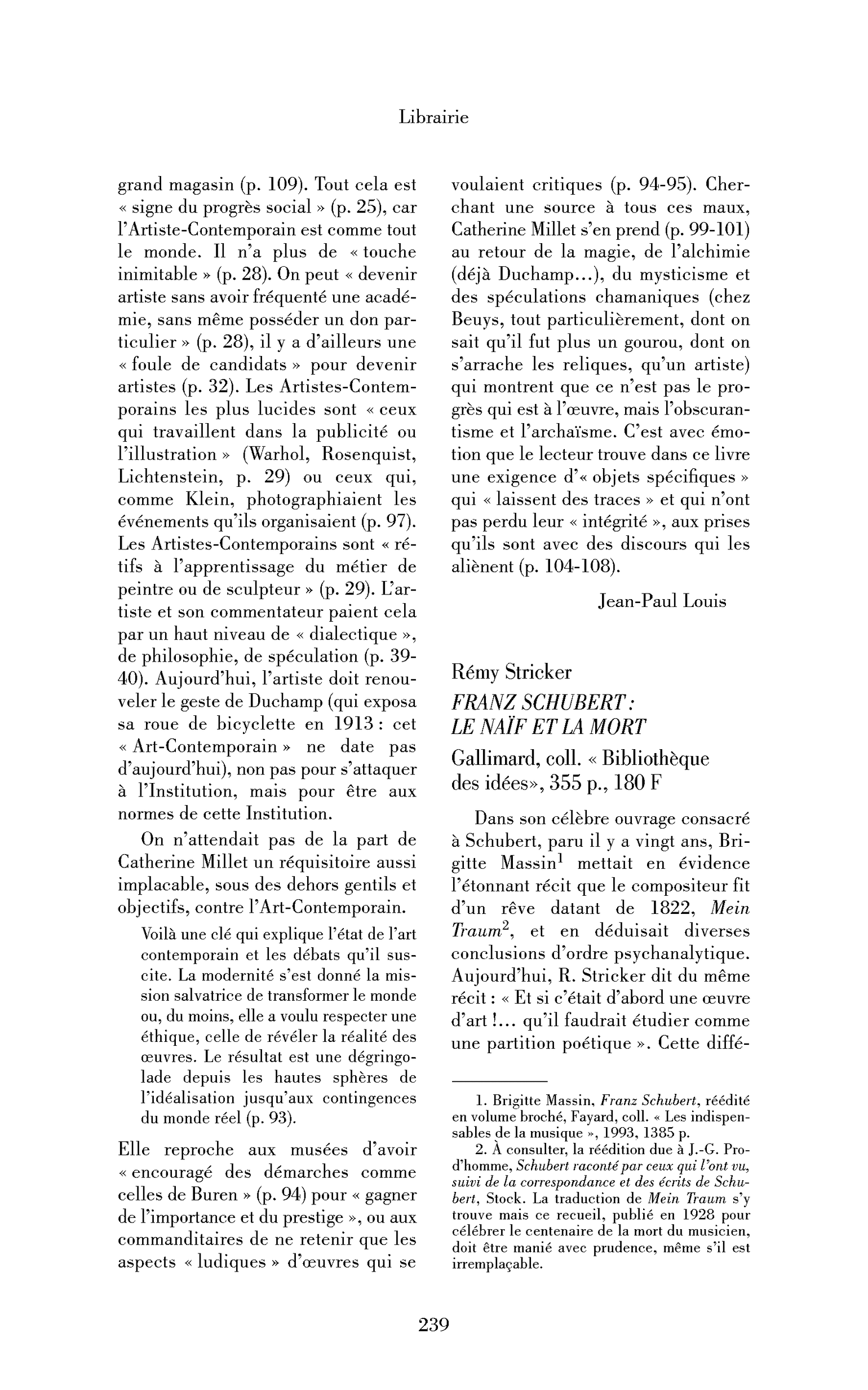 Rémy Stricker : Franz Schubert : le naïf et la mort