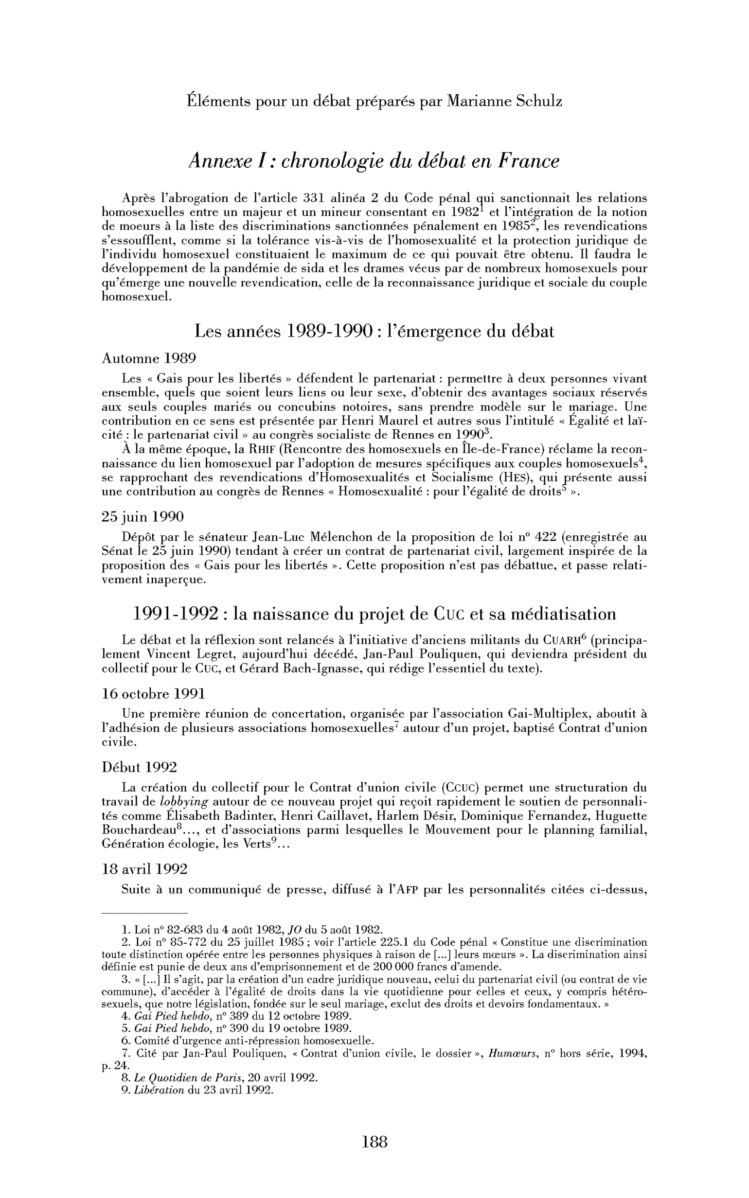 Éléments pour un débat