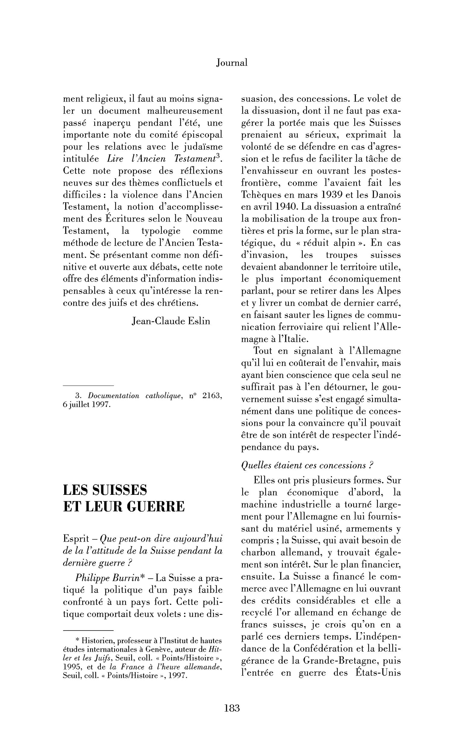 Les Suisses et leur guerre