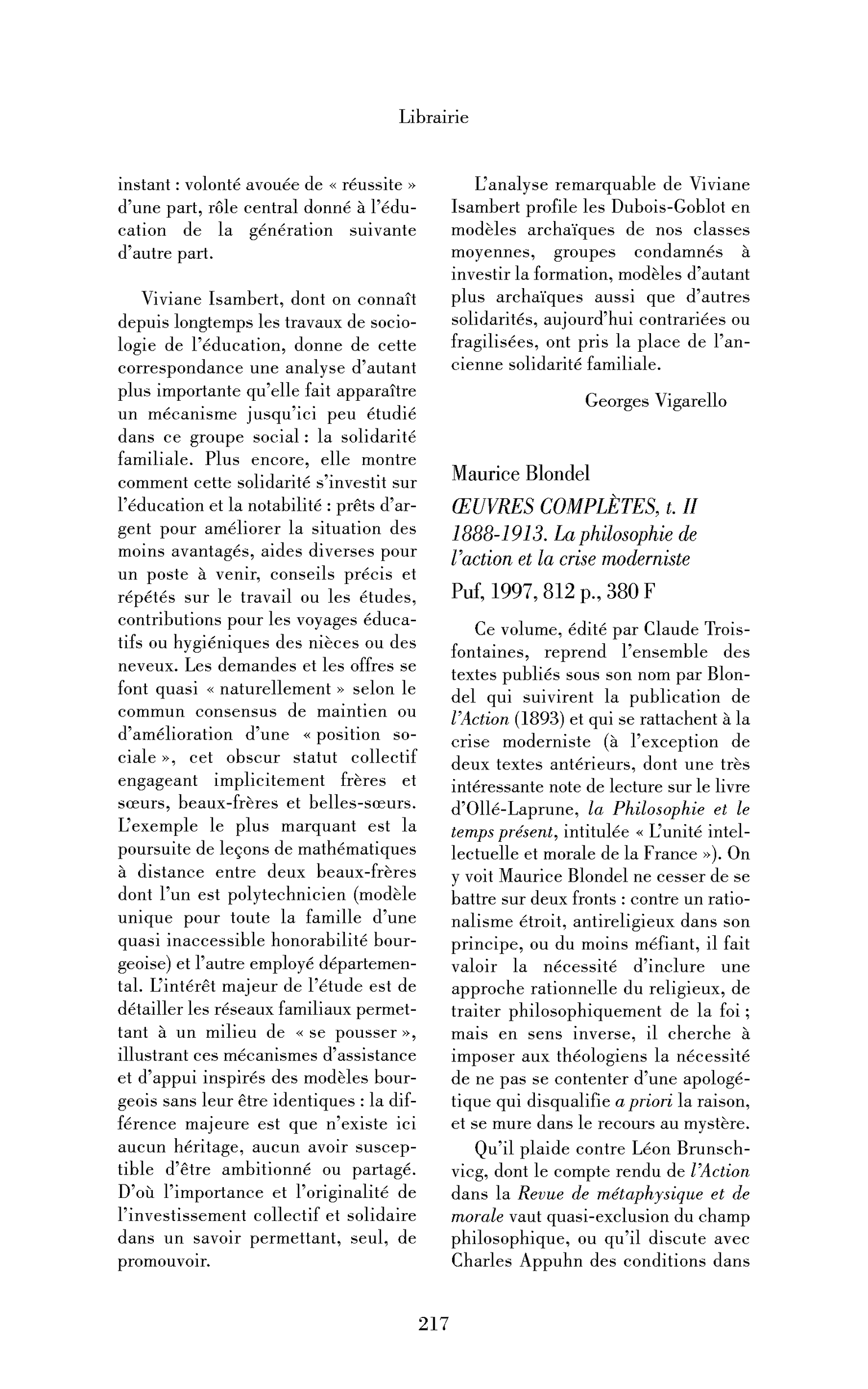 Maurice Blondel : Œuvres complètes, 1888-1913, t. II