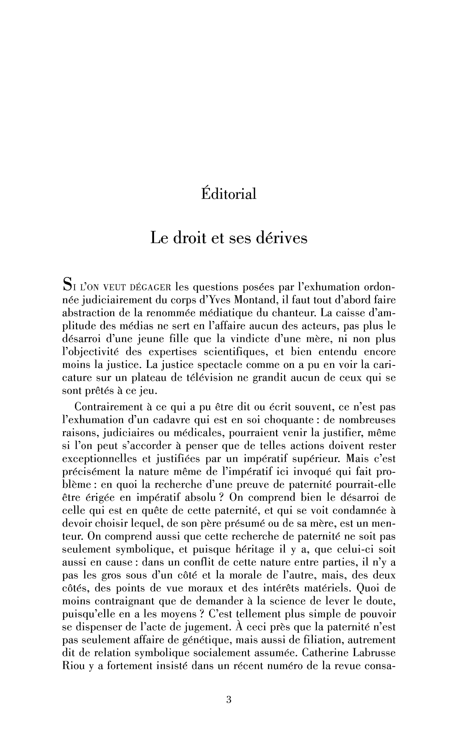 Le droit et ses dérives