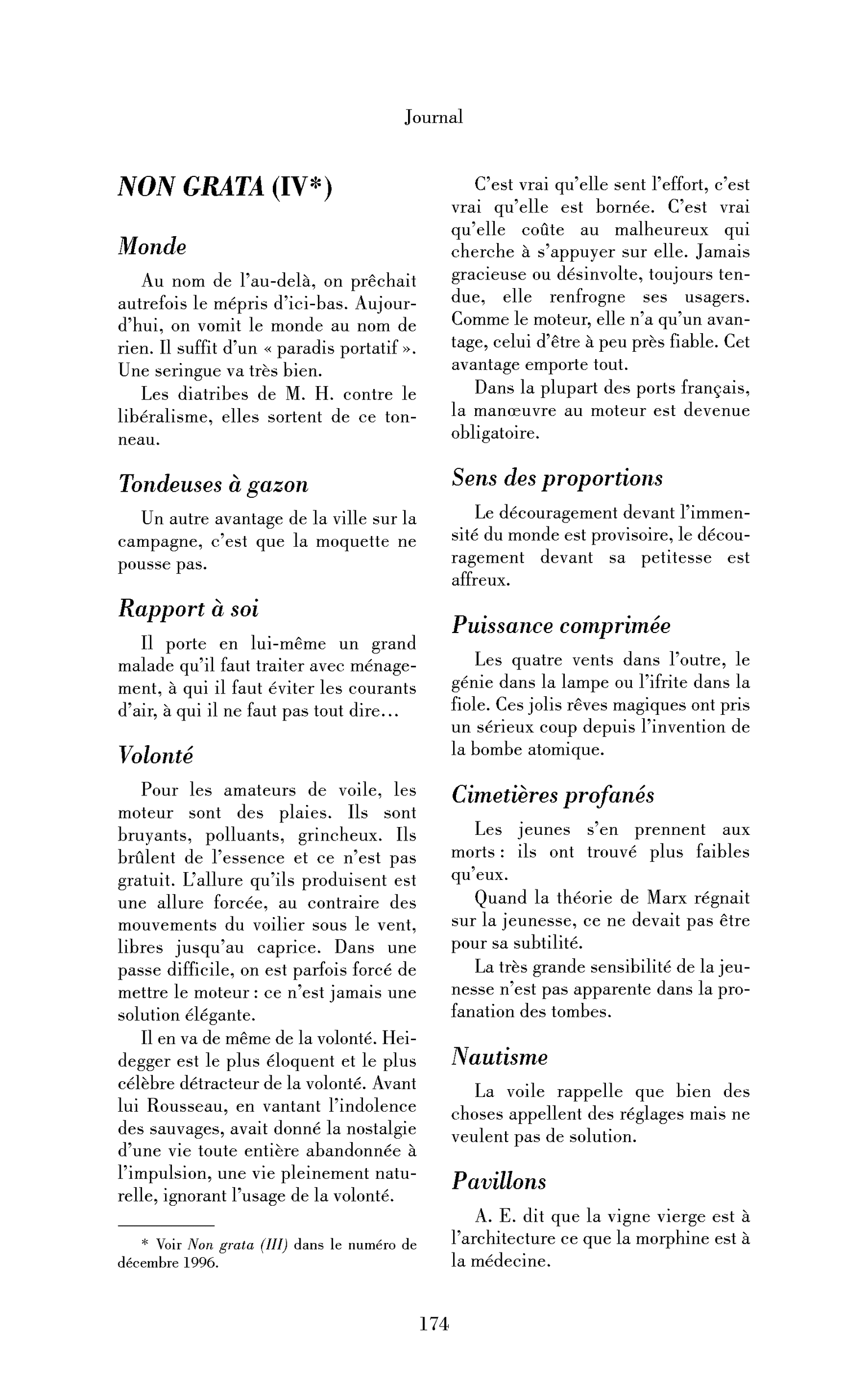 Non grata (IV)