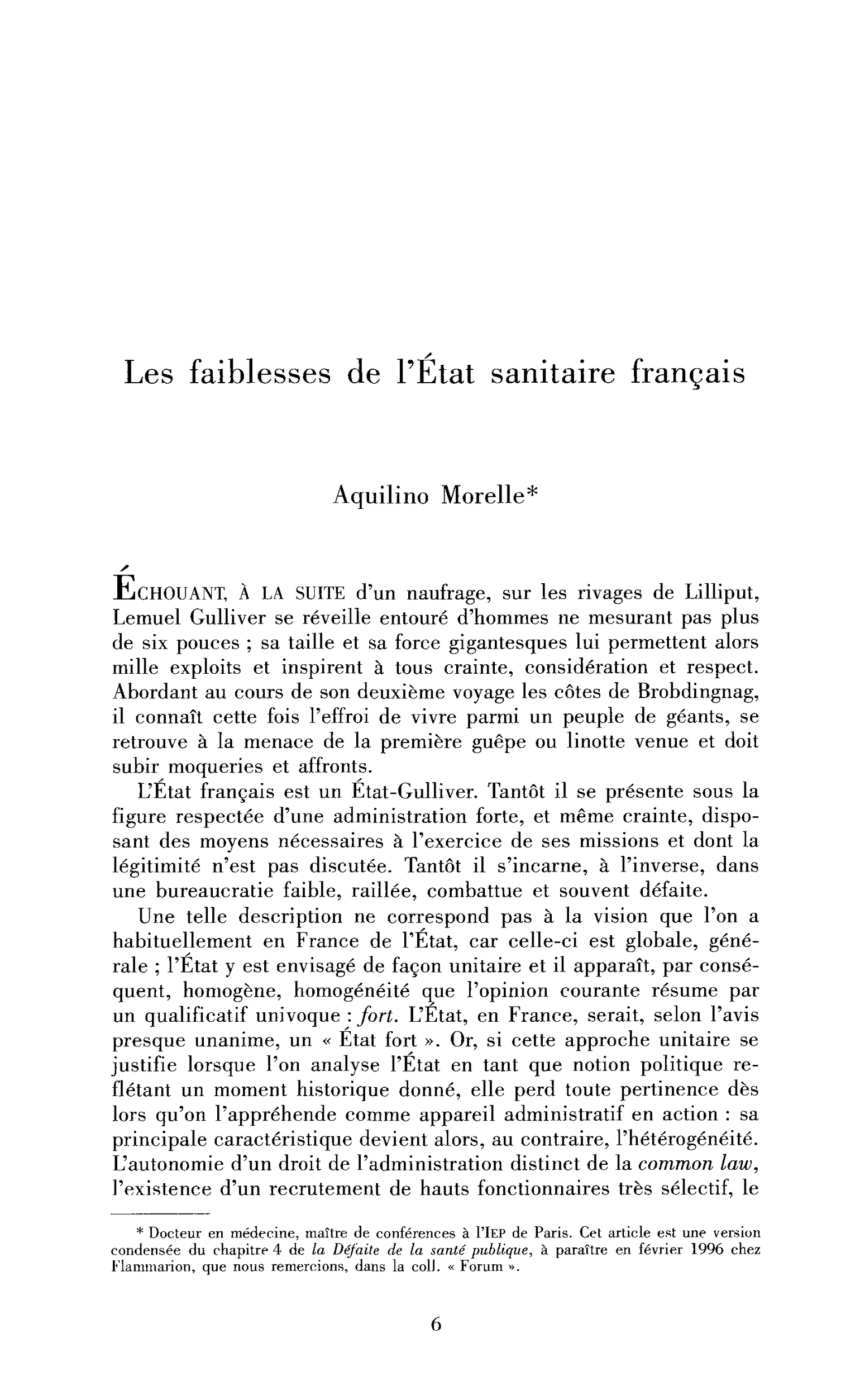 Les faiblesses de l’État sanitaire français