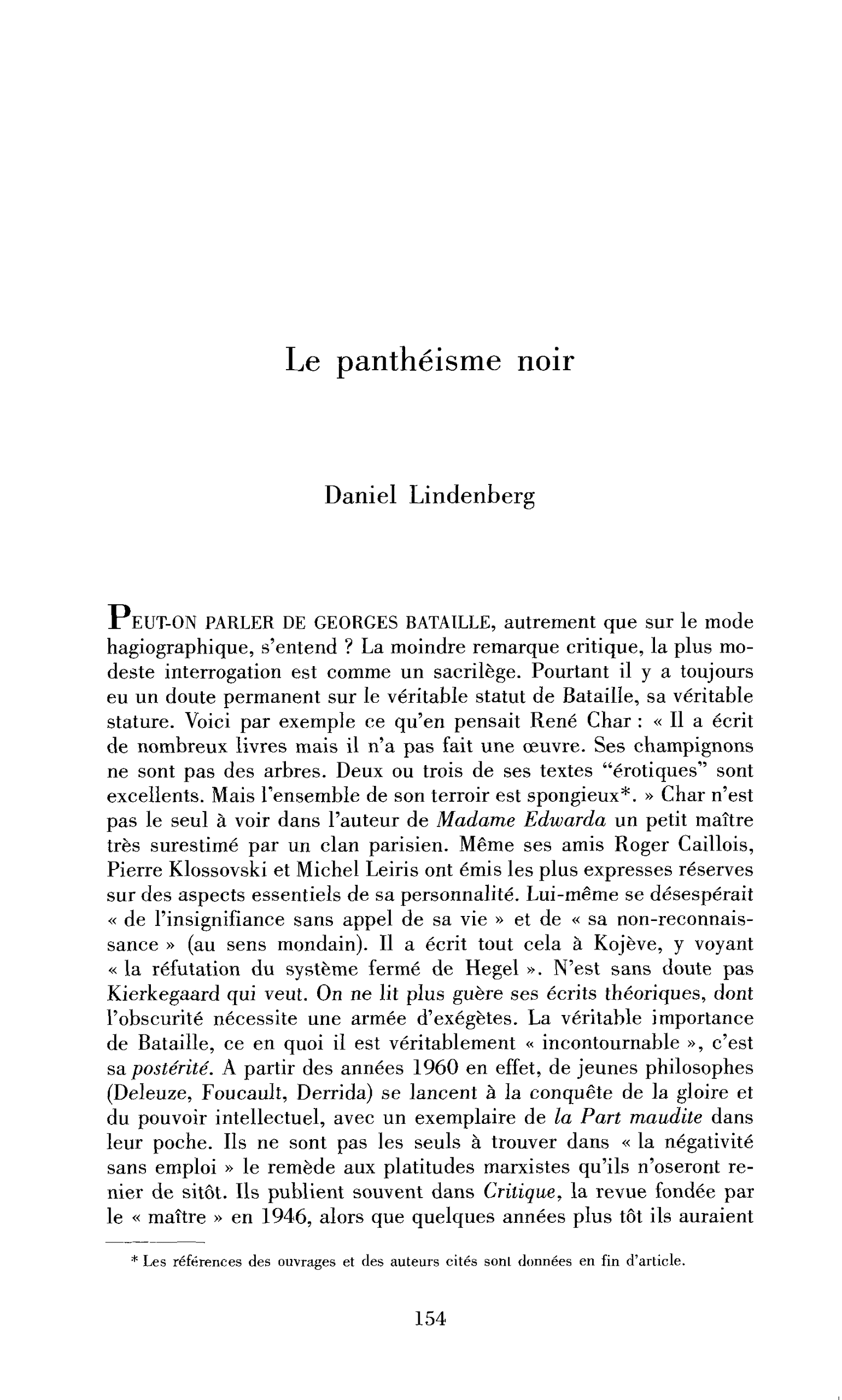 Le panthéisme noir
