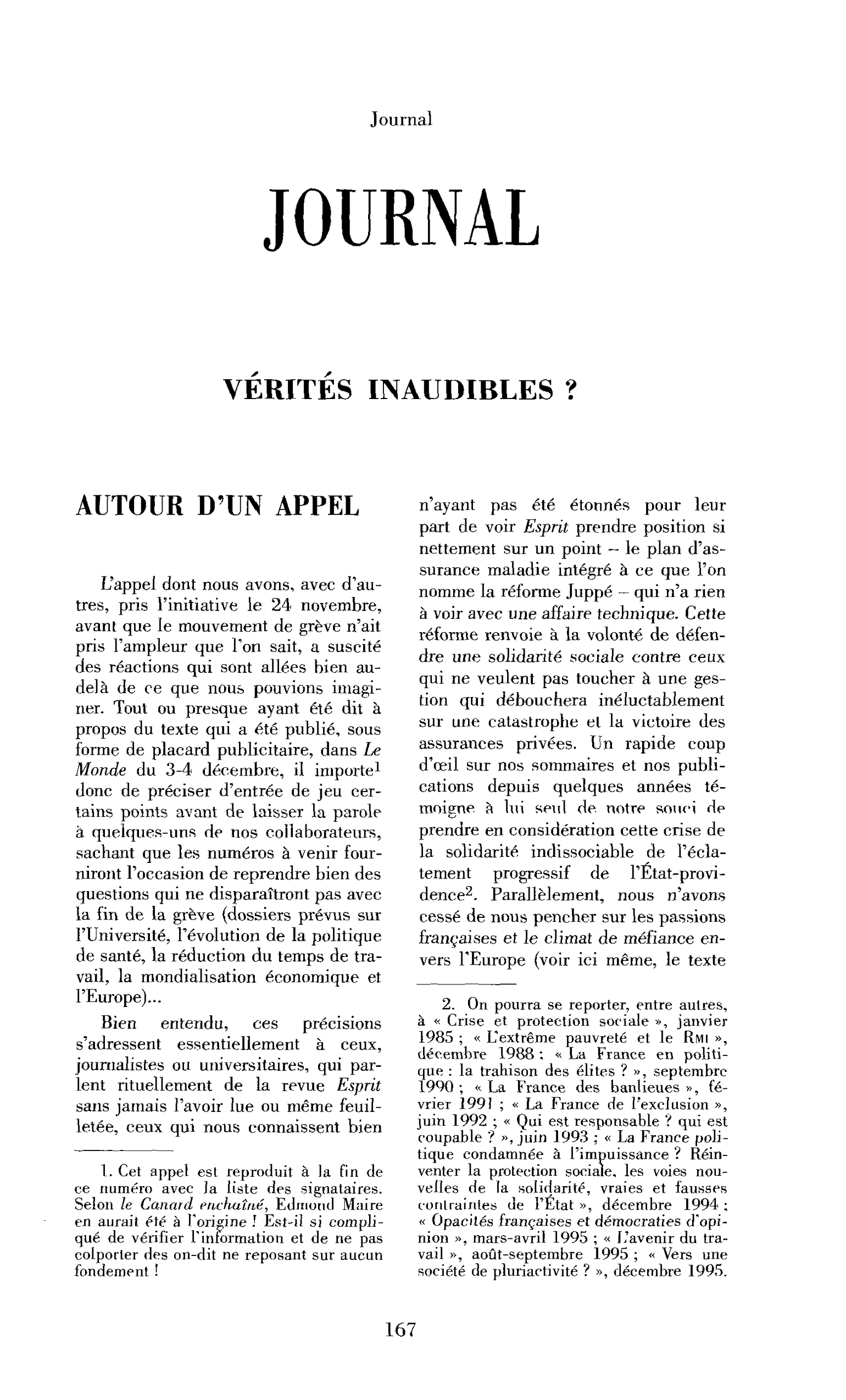 Autour d’un appel