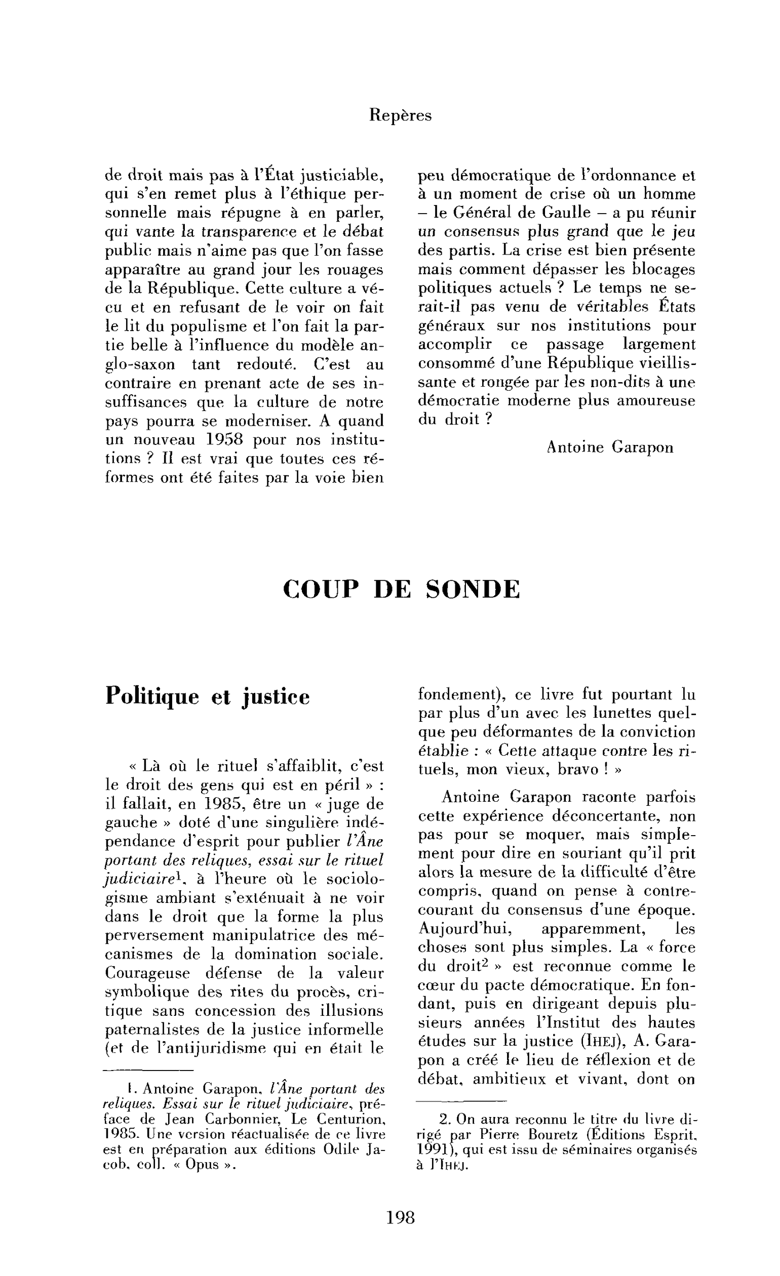 Politique et justice
