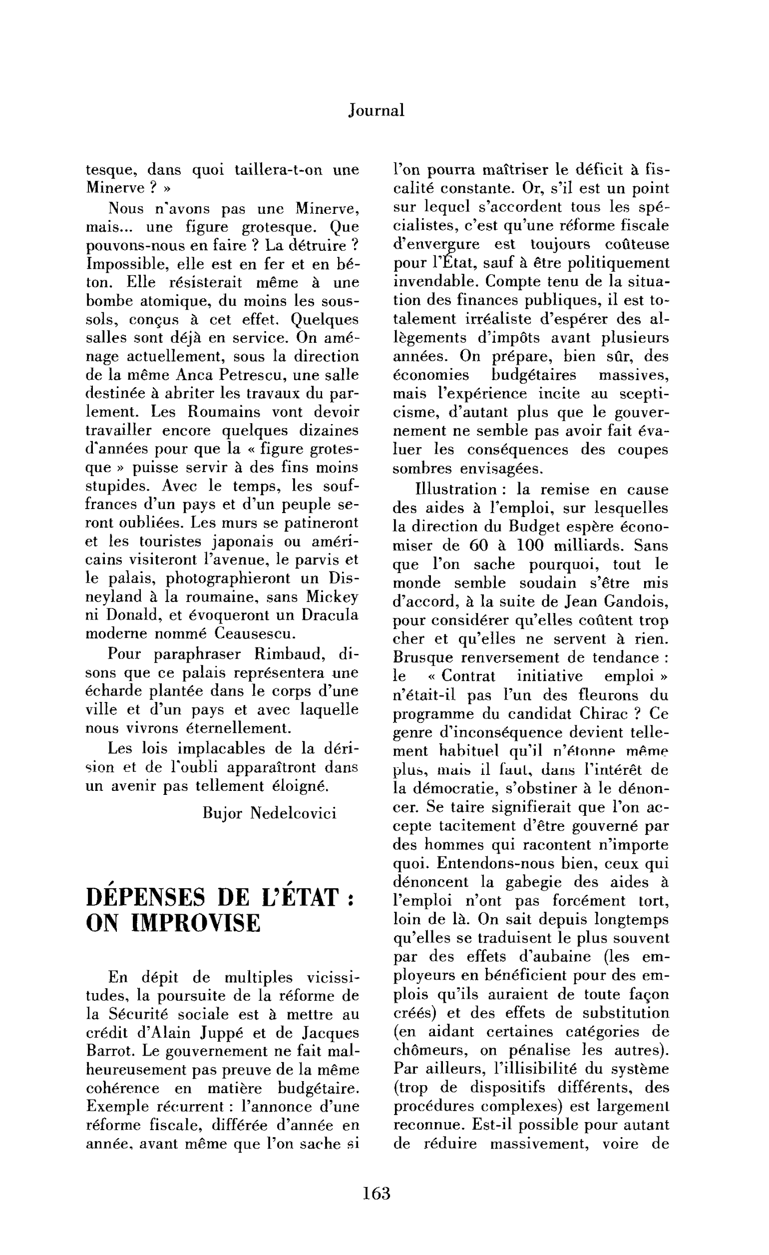 Dépenses de l’État : on improvise