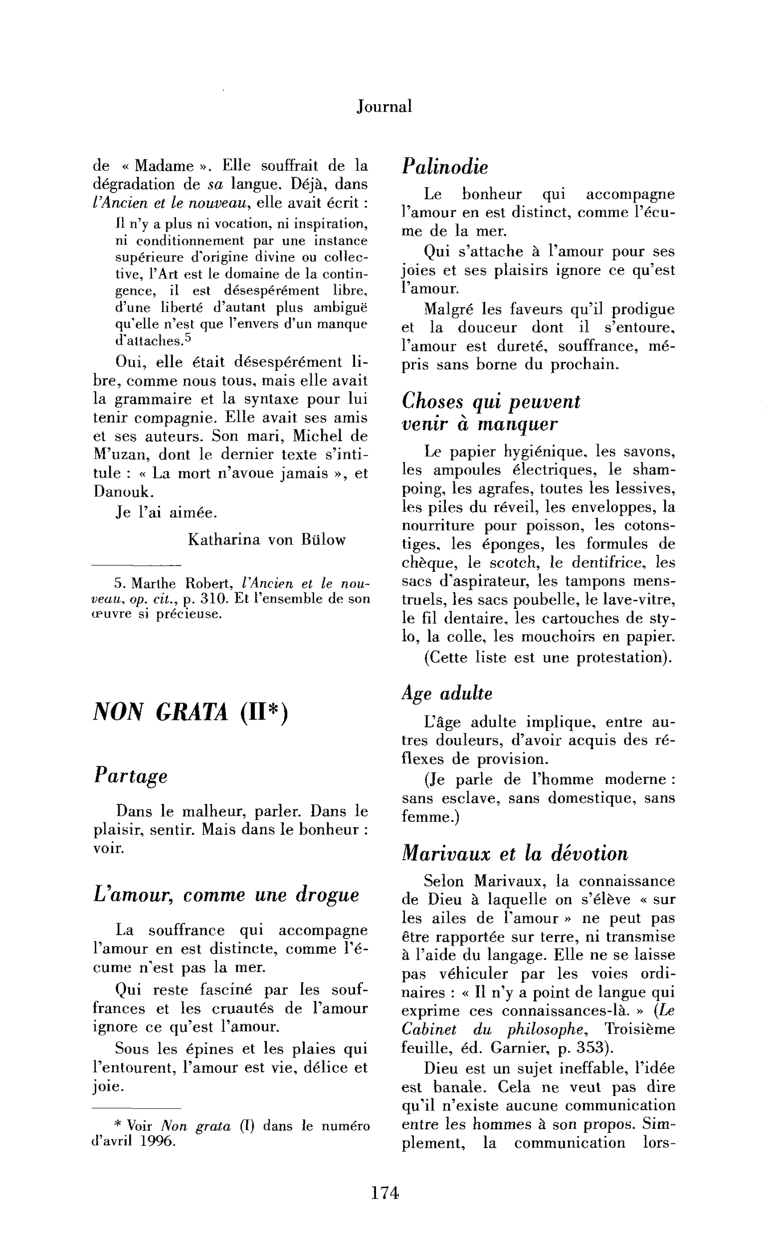 Non grata (II)