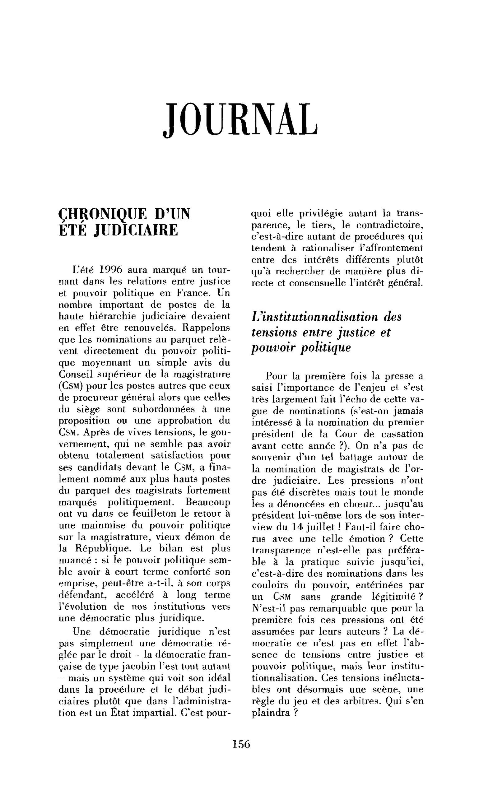 Chronique d’un été judiciaire