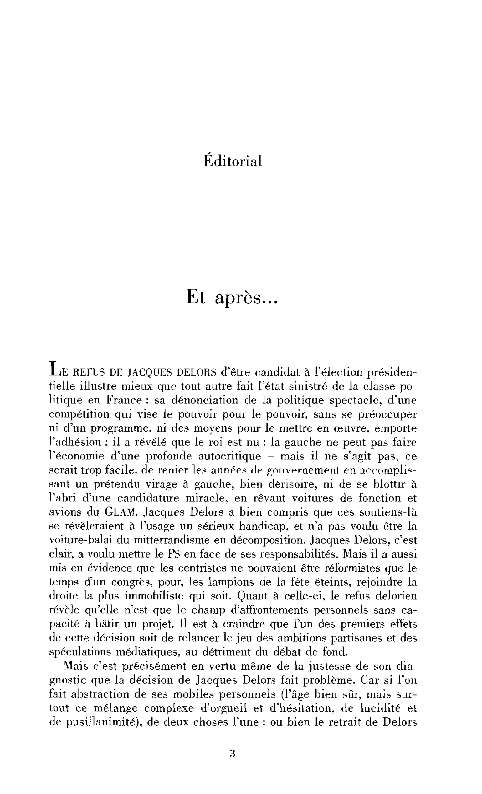 Et après…