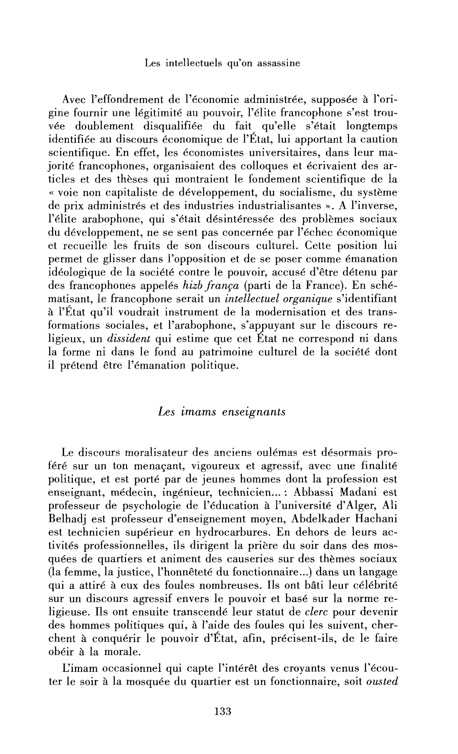 Les intellectuels qu’on assassine