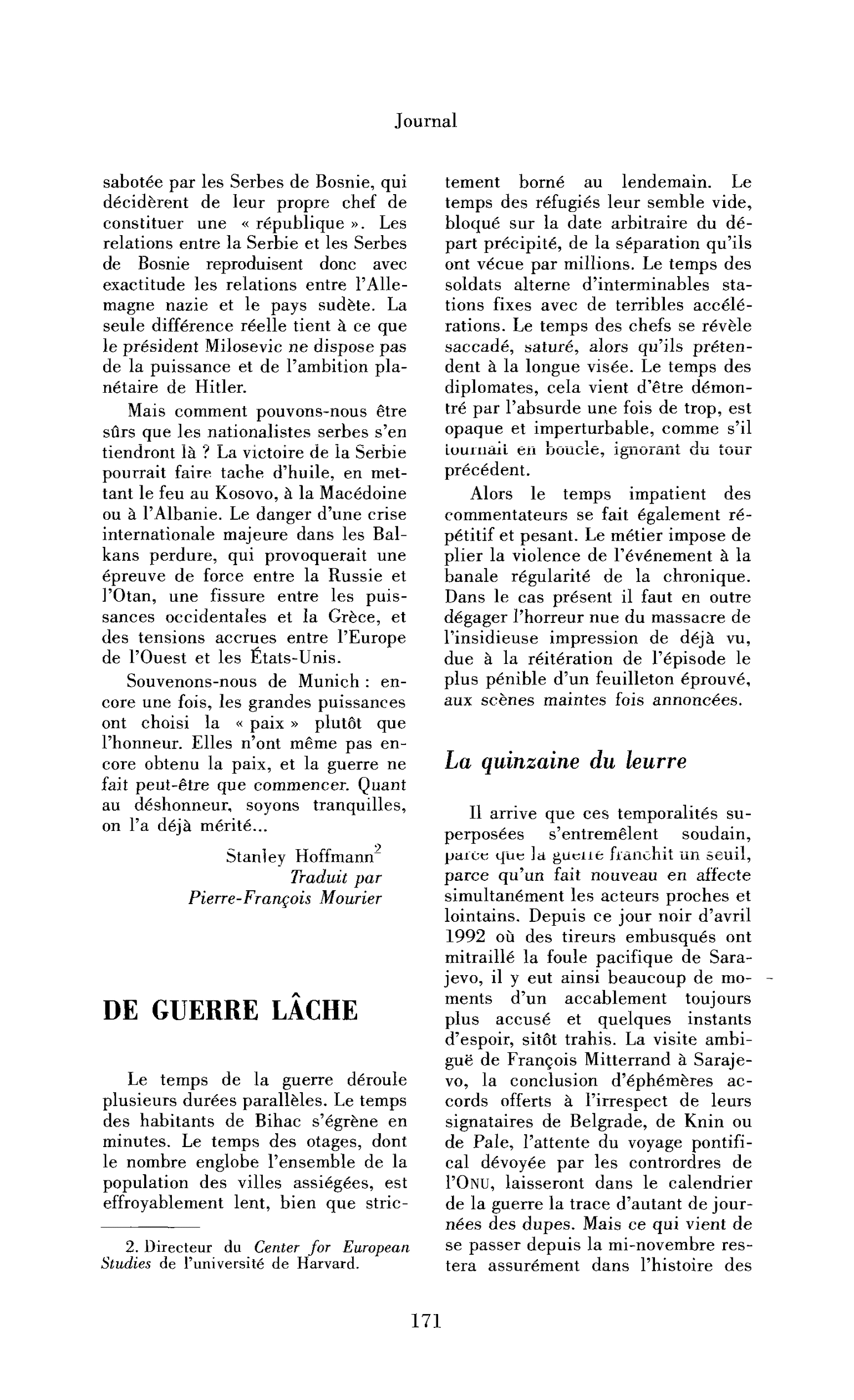 De guerre lâche