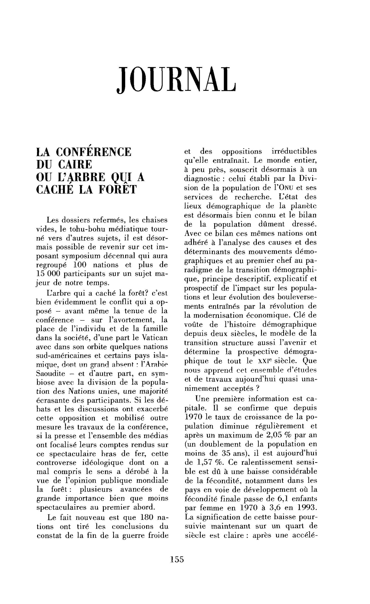 La conférence du Caire ou l’arbre qui a caché la forêt