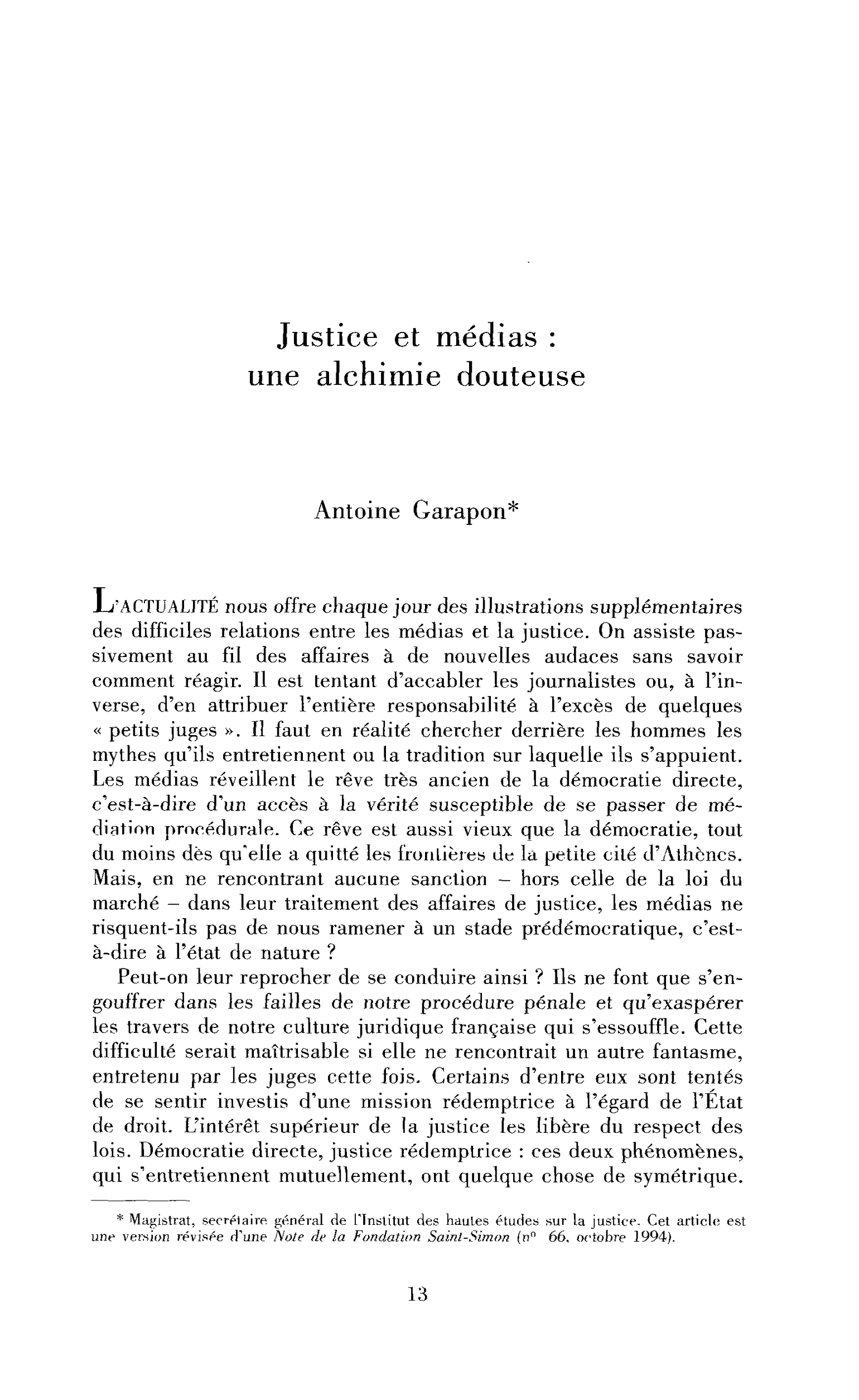 Justice et médias : une alchimie douteuse