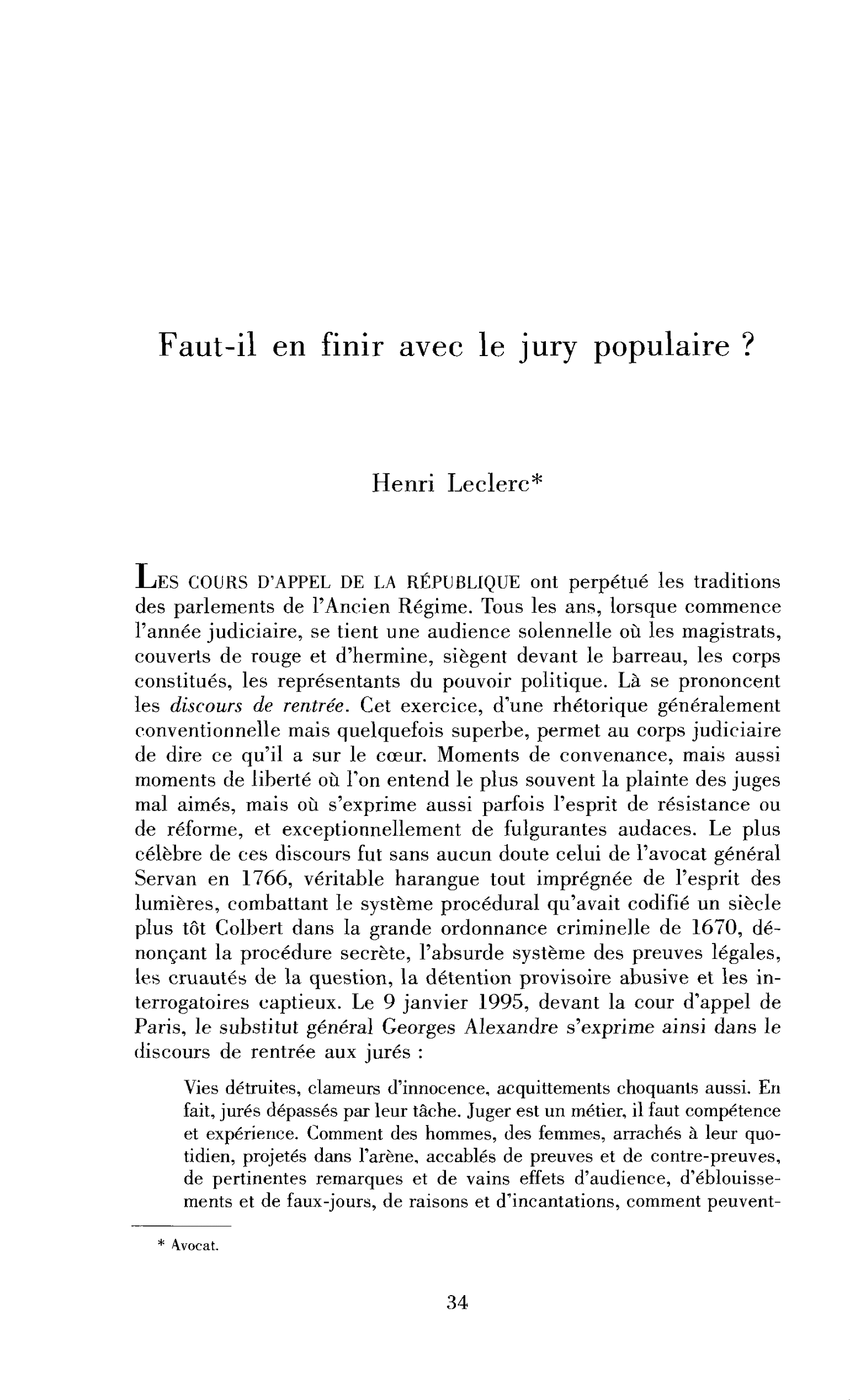 Faut-il en finir avec le jury populaire ?