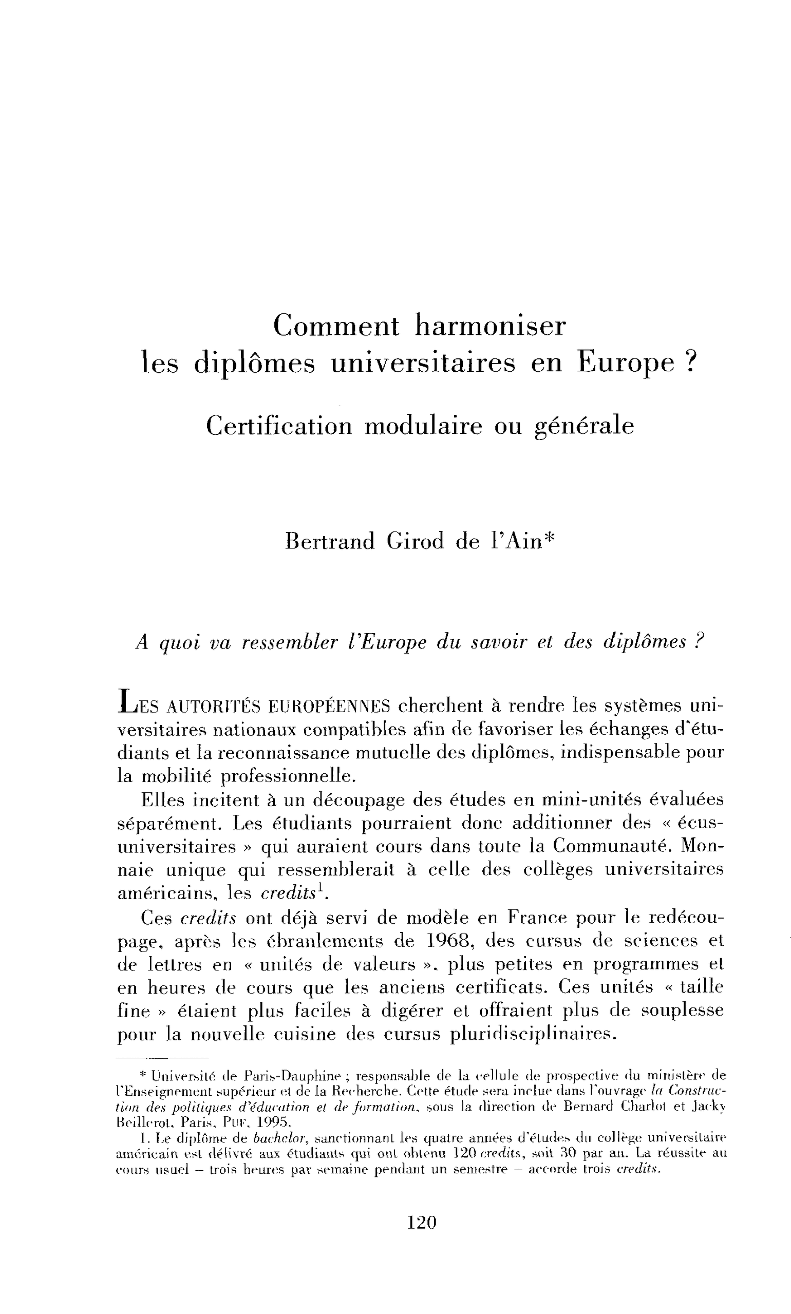 Comment harmoniser les diplômes universitaires en Europe ?