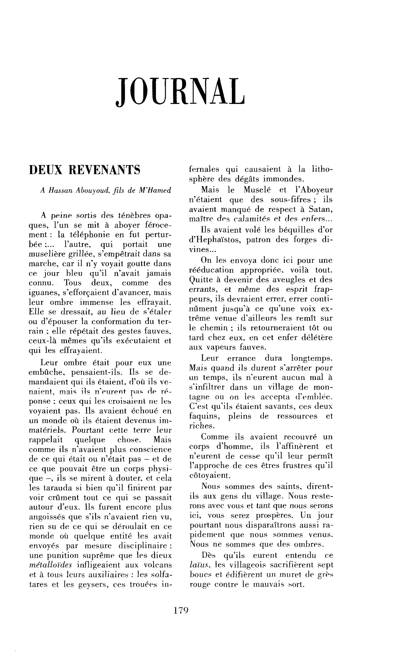 Deux revenants