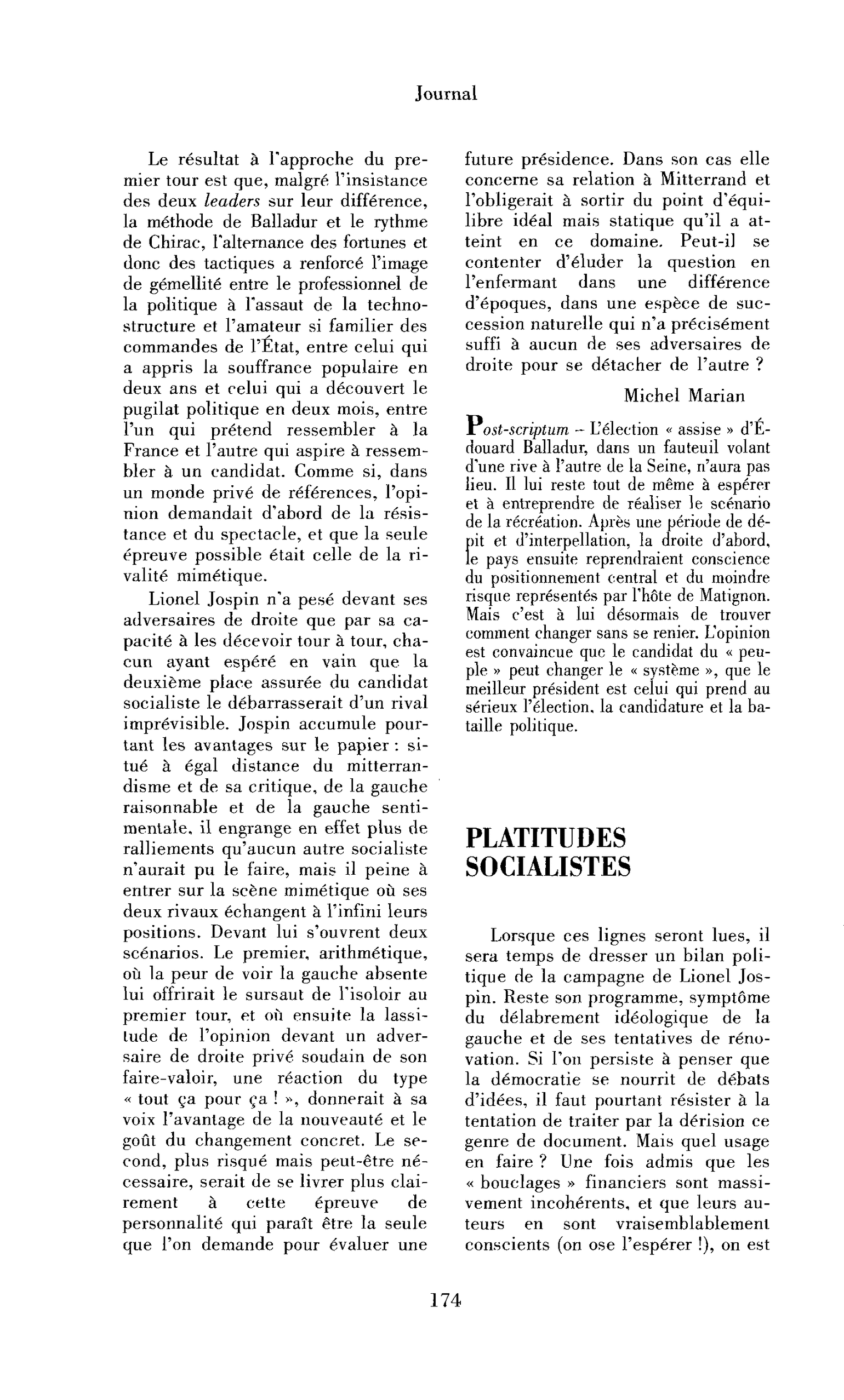Platitudes socialistes