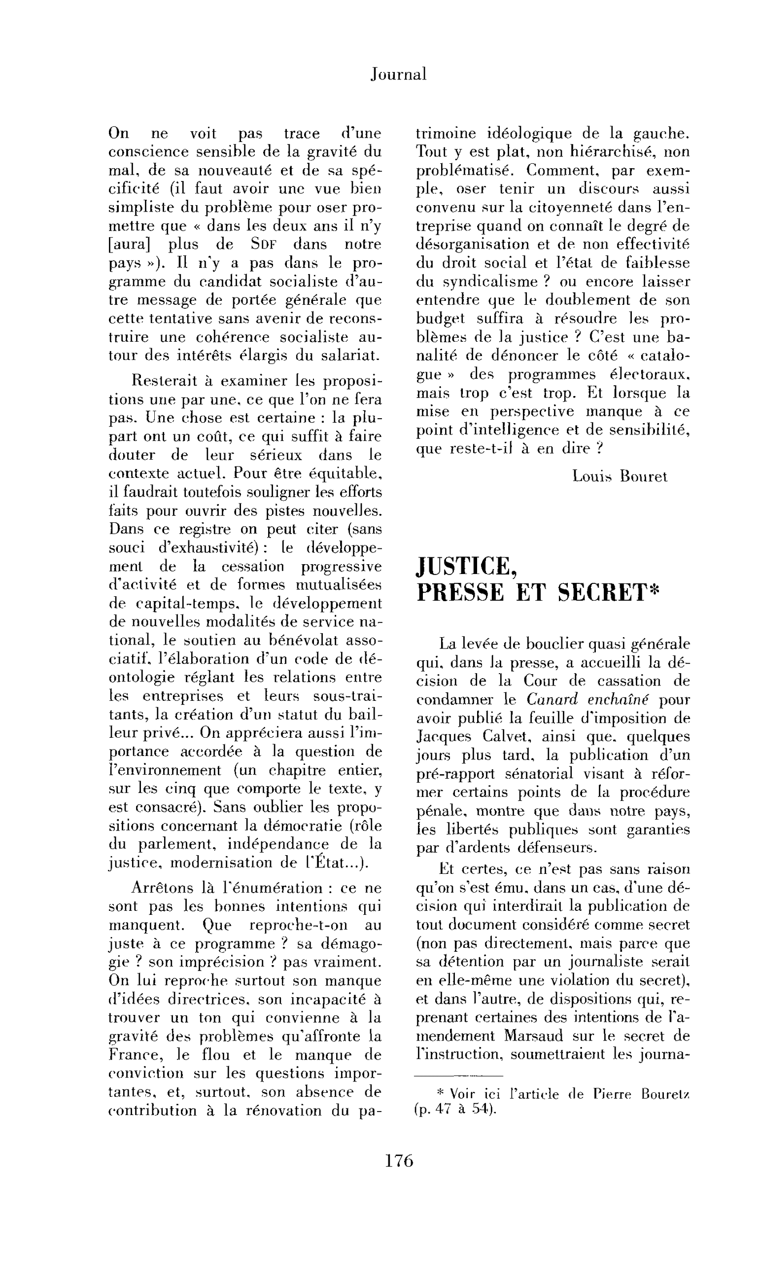 Justice, presse et secret