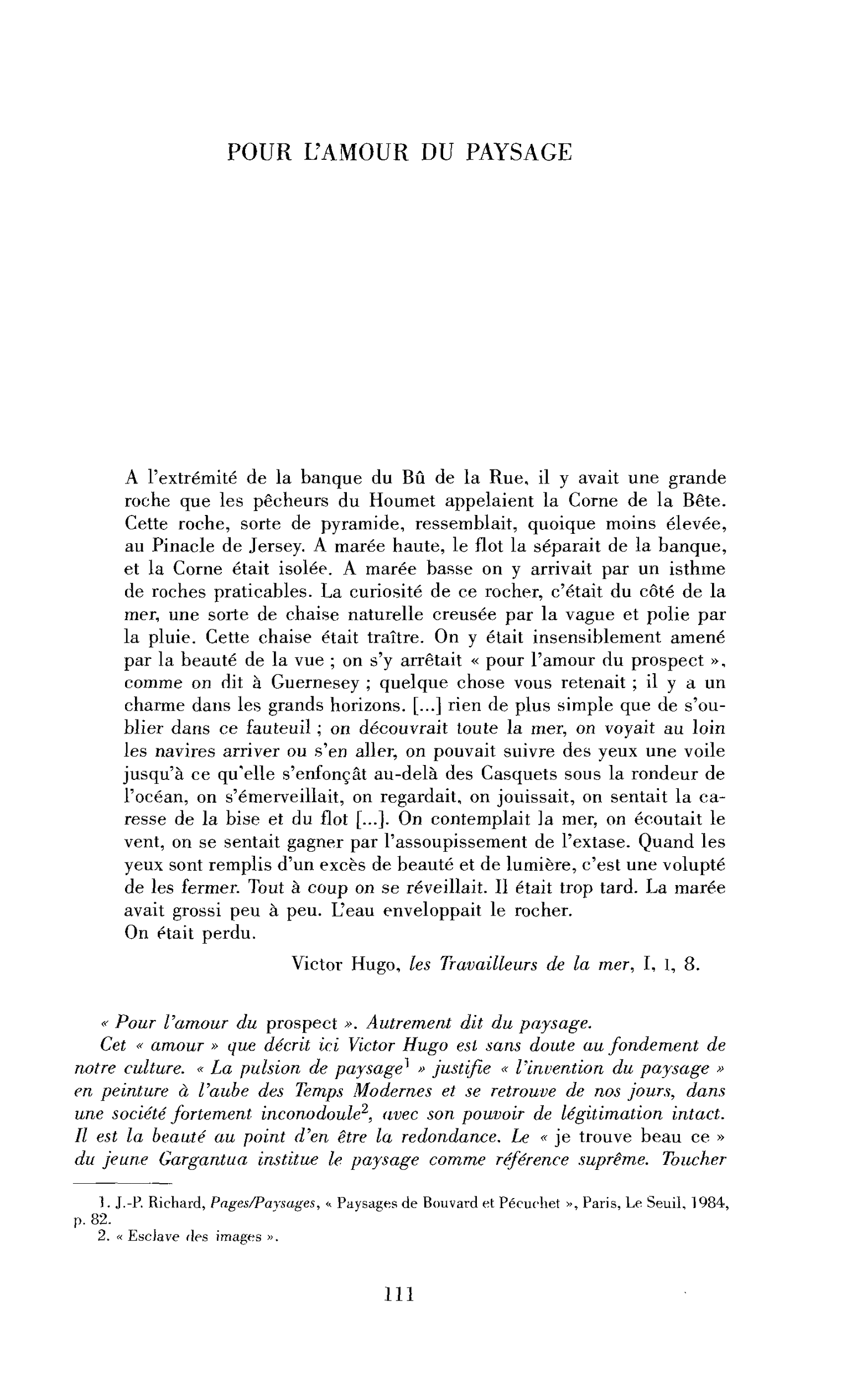 A l’enseigne du paysage