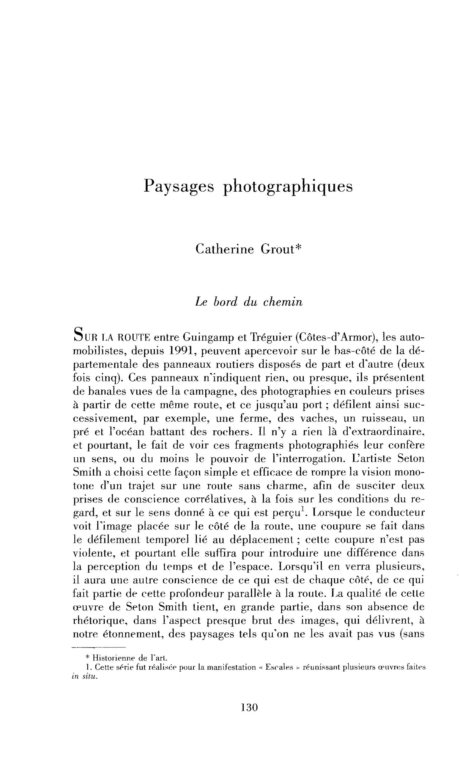 Paysages photographiques
