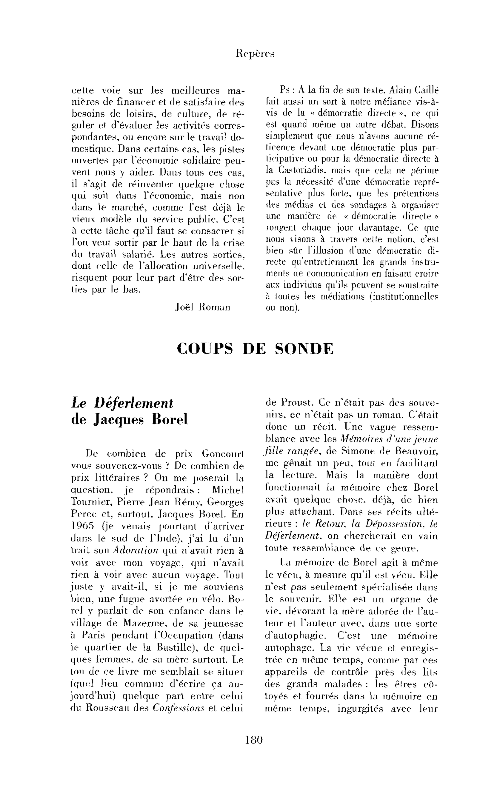 Le Déferlement de Jacques Borel