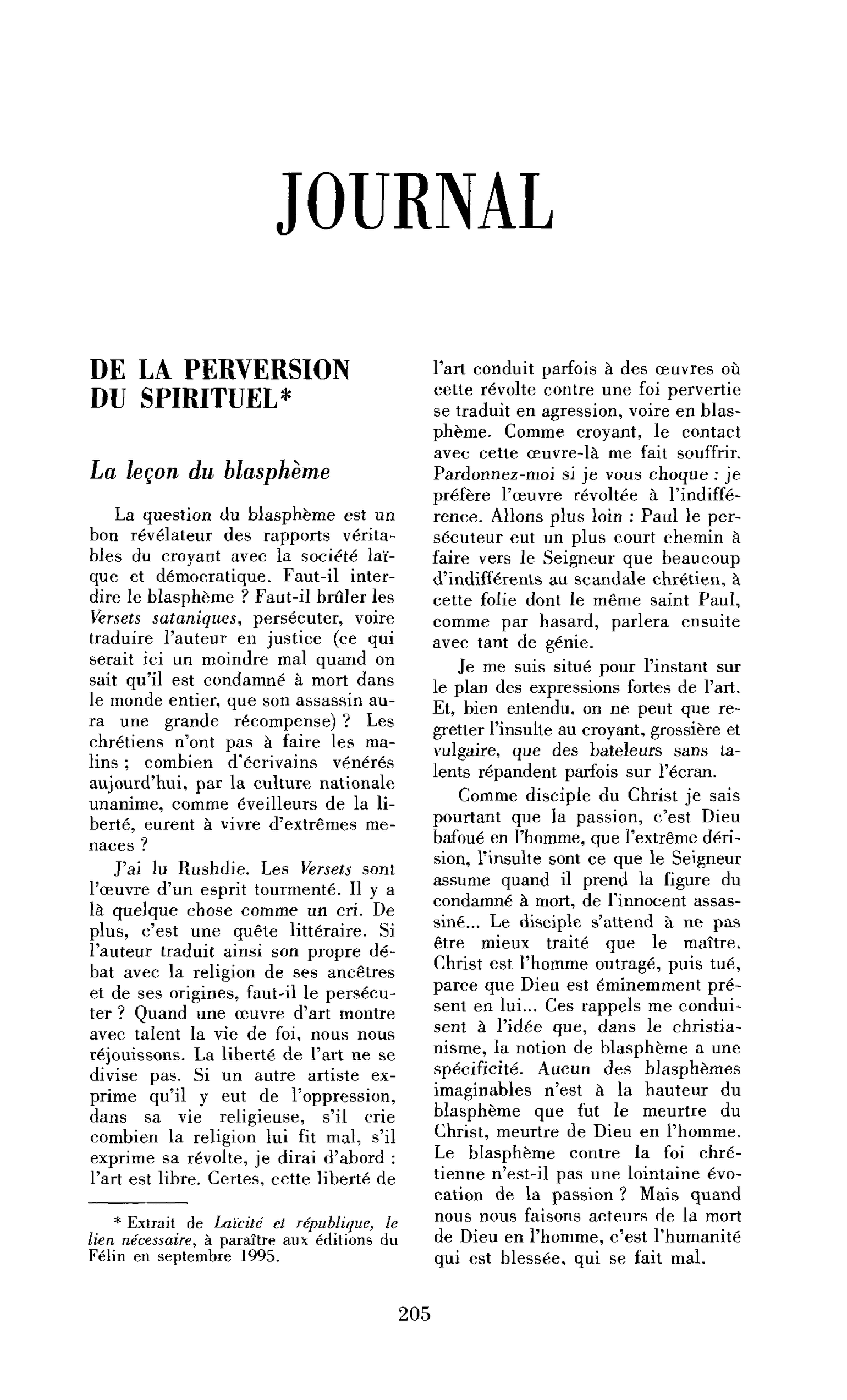 De la perversion du spirituel