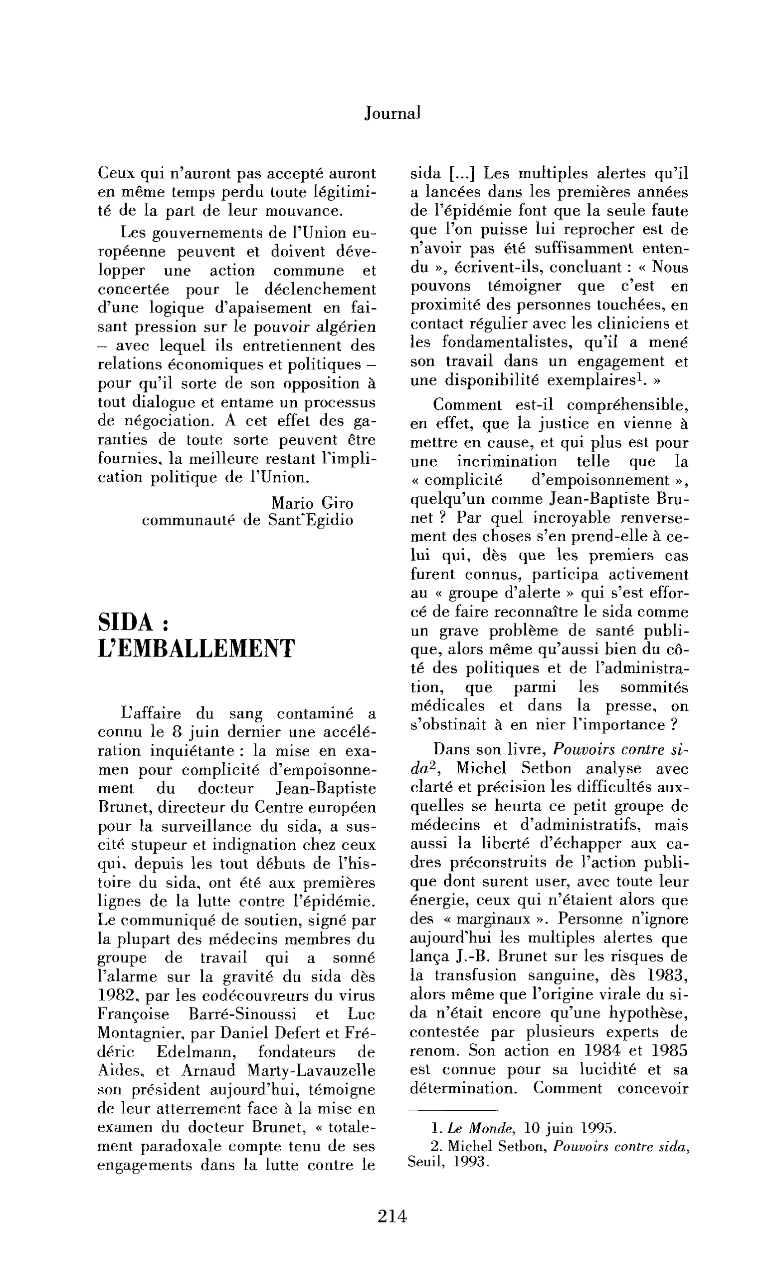 Sida : l’emballement